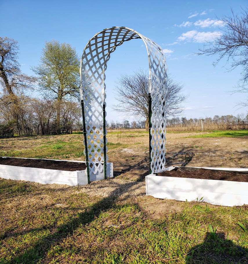 Easy DIY Garden Arch - The Four Acre Farm % DIY